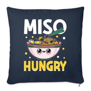 Soupe Ramen Cuisine Japonaise - Housse de coussin décorative 45 x 45 cm - bleu marine - Devant