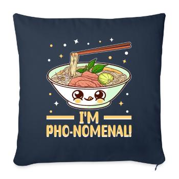 Vietnamese noodle soup Asian food - Sofa pillowcase 17,3'' x 17,3'' (45 x 45 cm) - navy - Front