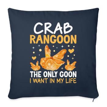Cuisine chinoise amusante - Housse de coussin décorative 45 x 45 cm - bleu marine - Devant