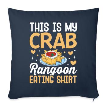 Cuisine chinoise amusante - Housse de coussin décorative 45 x 45 cm - bleu marine - Devant