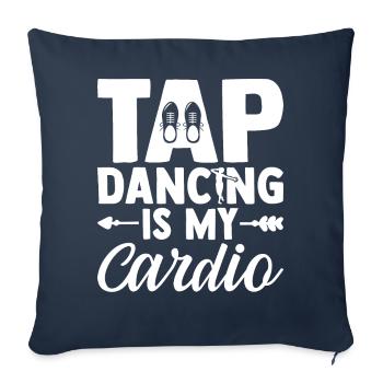 Claquettes Danseuse de claquettes - Housse de coussin décorative 45 x 45 cm - bleu marine - Devant