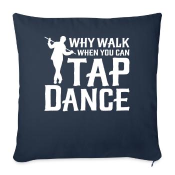 Funny dancing tap dancer - Sofa pillowcase 17,3'' x 17,3'' (45 x 45 cm) - navy - Front