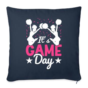 Cheerleading Cheerleader Cheer - Housse de coussin décorative 45 x 45 cm - bleu marine - Devant