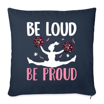 Pom-pom girl Cheerleader Cheer - Housse de coussin décorative 45 x 45 cm - bleu marine - Devant
