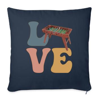 Joueur de baby-foot Baby-foot - Housse de coussin décorative 45 x 45 cm - bleu marine - Devant