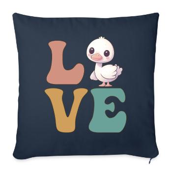 Cute Goose Duck Geese - Sofa pillowcase 17,3'' x 17,3'' (45 x 45 cm) - navy - Front