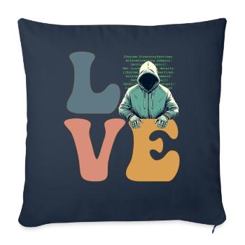 Hacker Hacking Cybersecurity Anonymous - Sofa pillowcase 17,3'' x 17,3'' (45 x 45 cm) - navy - Front