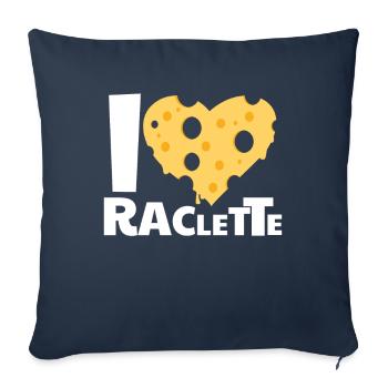 I Love Raclette Cheese - Sofa pillowcase 17,3'' x 17,3'' (45 x 45 cm) - navy - Front
