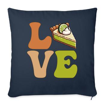 Key Lime Pie Florida Dessert - Sofa pillowcase 17,3'' x 17,3'' (45 x 45 cm) - navy - Front