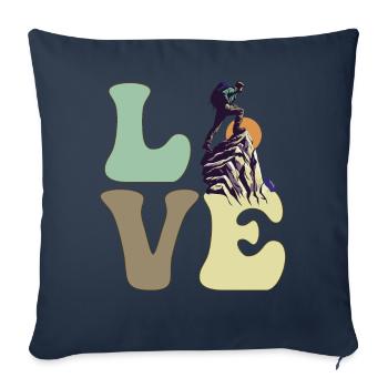 Mountaineering Mountaineering Hiking - Sofa pillowcase 17,3'' x 17,3'' (45 x 45 cm) - navy - Front