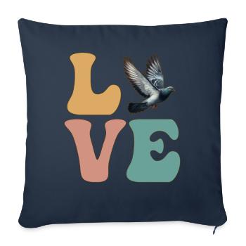 Pigeon Bird - Sofa pillowcase 17,3'' x 17,3'' (45 x 45 cm) - navy - Front