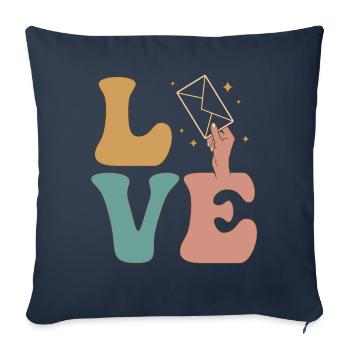 Service postal, commis des postes, facteur, bureau de poste - Housse de coussin décorative 45 x 45 cm - bleu marine - Devant