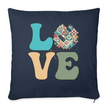 Quilting Quilter Sewing Knitting - Sofa pillowcase 17,3'' x 17,3'' (45 x 45 cm) - navy - Front