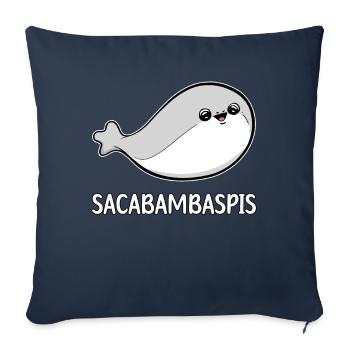 Sacabambaspis Fish Meme - Sofa pillowcase 17,3'' x 17,3'' (45 x 45 cm) - navy - Front