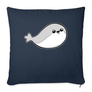 Sacabambaspis Fish Meme - Sofa pillowcase 17,3'' x 17,3'' (45 x 45 cm) - navy - Front