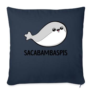 Sacabambaspis Fish Meme - Sofa pillowcase 17,3'' x 17,3'' (45 x 45 cm) - navy - Front