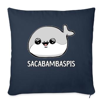 Sacabambaspis Fish Meme - Sofa pillowcase 17,3'' x 17,3'' (45 x 45 cm) - navy - Front