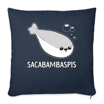 Sacabambaspis Fish Meme - Sofa pillowcase 17,3'' x 17,3'' (45 x 45 cm) - navy - Front