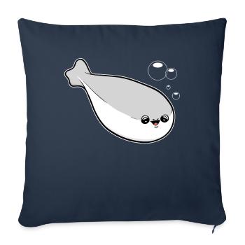 Sacabambaspis Fish Meme - Sofa pillowcase 17,3'' x 17,3'' (45 x 45 cm) - navy - Front