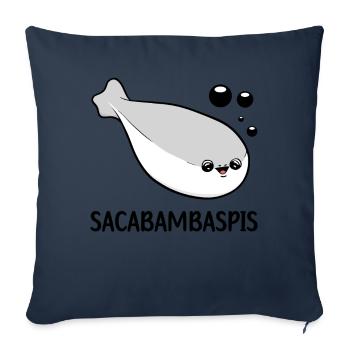 Sacabambaspis Fish Meme - Sofa pillowcase 17,3'' x 17,3'' (45 x 45 cm) - navy - Front
