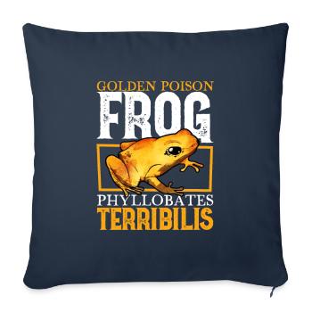 Golden Poison Dart Frog - Sofa pillowcase 17,3'' x 17,3'' (45 x 45 cm) - navy - Front