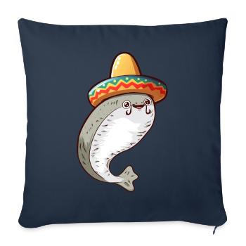 Sacabambaspis Fish Meme Cinco De Mayo Mexican - Sofa pillowcase 17,3'' x 17,3'' (45 x 45 cm) - navy - Front