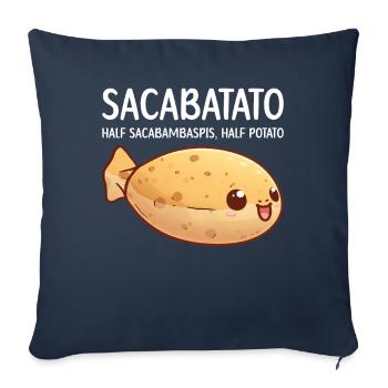 Funny Fish Meme - Sofa pillowcase 17,3'' x 17,3'' (45 x 45 cm) - navy - Front