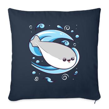 Sacabambaspis Fish Meme Water - Sofa pillowcase 17,3'' x 17,3'' (45 x 45 cm) - navy - Front