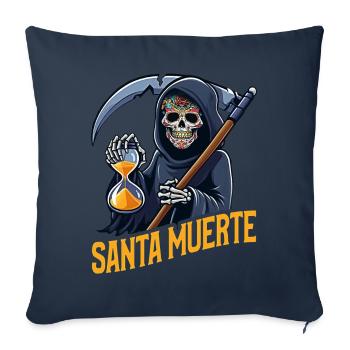 Santisima Muerte Dia De Los Muertos Mexicain - Housse de coussin décorative 45 x 45 cm - bleu marine - Devant