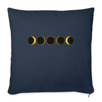 Solar Eclipse Experience Sun - Sofa pillowcase 17,3'' x 17,3'' (45 x 45 cm) - navy - Front