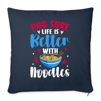 Vietnamese noodle soup - Sofa pillowcase 17,3'' x 17,3'' (45 x 45 cm) - navy - Front