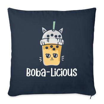 Bubble tea milk tea - Sofa pillowcase 17,3'' x 17,3'' (45 x 45 cm) - navy - Front
