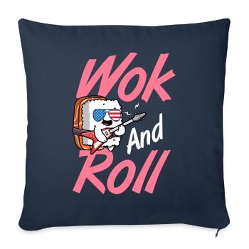 Stir Fry Noodles Chinese Cooking - Sofa pillowcase 17,3'' x 17,3'' (45 x 45 cm) - navy - Front