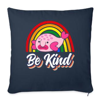 Blobfish Friendliness Rainbow Sea Creature - Sofa pillowcase 17,3'' x 17,3'' (45 x 45 cm) - navy - Front