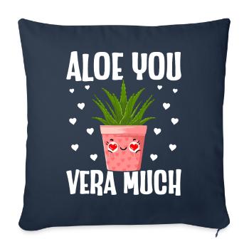 Funny Succulent Aloe Vera - Sofa pillowcase 17,3'' x 17,3'' (45 x 45 cm) - navy - Front