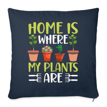 Fun Houseplant Nursery - Sofa pillowcase 17,3'' x 17,3'' (45 x 45 cm) - navy - Front