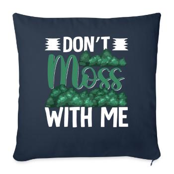 Drôle de pépinière de mousse - Housse de coussin décorative 45 x 45 cm - bleu marine - Devant
