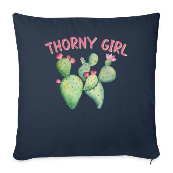 Funny Cactus Succulents Gardening - Sofa pillowcase 17,3'' x 17,3'' (45 x 45 cm) - navy - Front