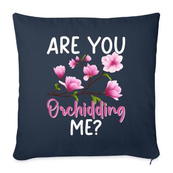 Funny Houseplant Orchid Gardening - Sofa pillowcase 17,3'' x 17,3'' (45 x 45 cm) - navy - Front