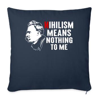 Philosophie Théorie Friedrich Nietzsche - Housse de coussin décorative 45 x 45 cm - bleu marine - Devant