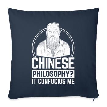 Theory Chinese Philosophers - Sofa pillowcase 17,3'' x 17,3'' (45 x 45 cm) - navy - Front