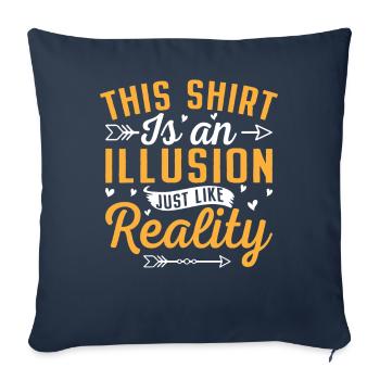 Drôle de théorie philosophique - Housse de coussin décorative 45 x 45 cm - bleu marine - Devant