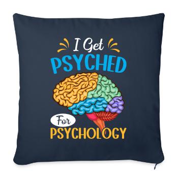 Drôle Psychologue Psychologue - Housse de coussin décorative 45 x 45 cm - bleu marine - Devant
