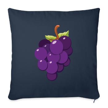 Cartoon Raisins Vin Amateur De Vin - Housse de coussin décorative 45 x 45 cm - bleu marine - Devant