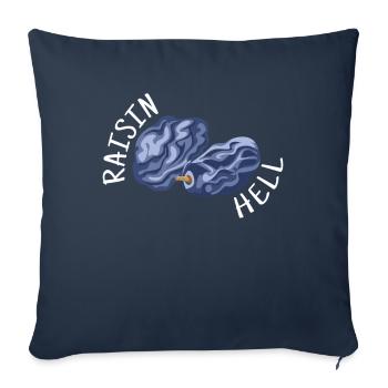 Raisins secs légers Raisins - Housse de coussin décorative 45 x 45 cm - bleu marine - Devant