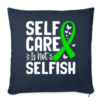 Mental health awareness - Sofa pillowcase 17,3'' x 17,3'' (45 x 45 cm) - navy - Front