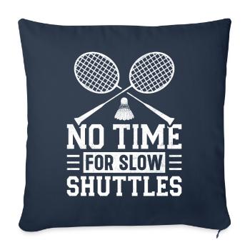 Joueurs de badminton Badminton - Housse de coussin décorative 45 x 45 cm - bleu marine - Devant