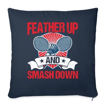 Badminton Players Badminton - Sofa pillowcase 17,3'' x 17,3'' (45 x 45 cm) - navy - Front