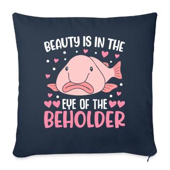 Funny Blobfish Sea Creature - Sofa pillowcase 17,3'' x 17,3'' (45 x 45 cm) - navy - Front