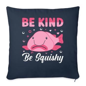 Funny Blobfish Sea Creature - Sofa pillowcase 17,3'' x 17,3'' (45 x 45 cm) - navy - Front
